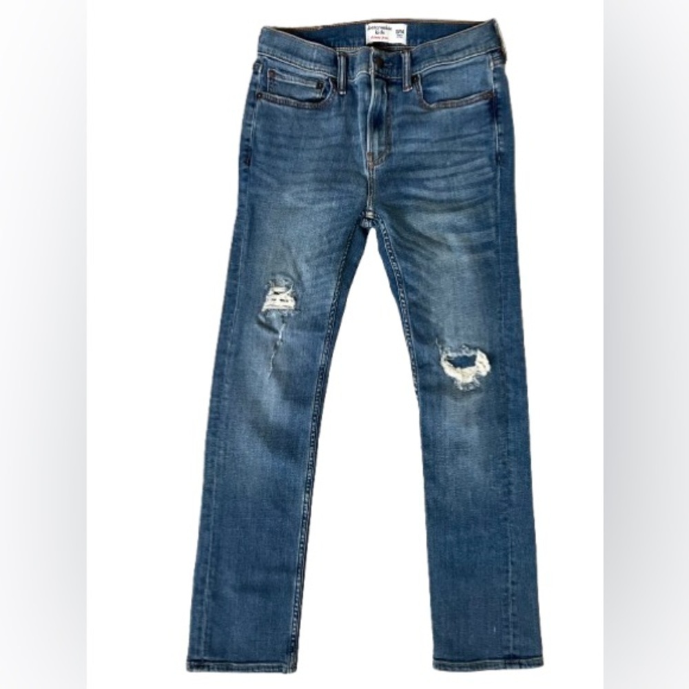 Abercrombie Kids Girls Distressed Skinny Jeans Size 13-14